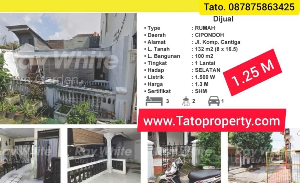 Tato Jual Rumah Cantiga Dekat Green Lake 1.25 miliar SHM Tatoproperty