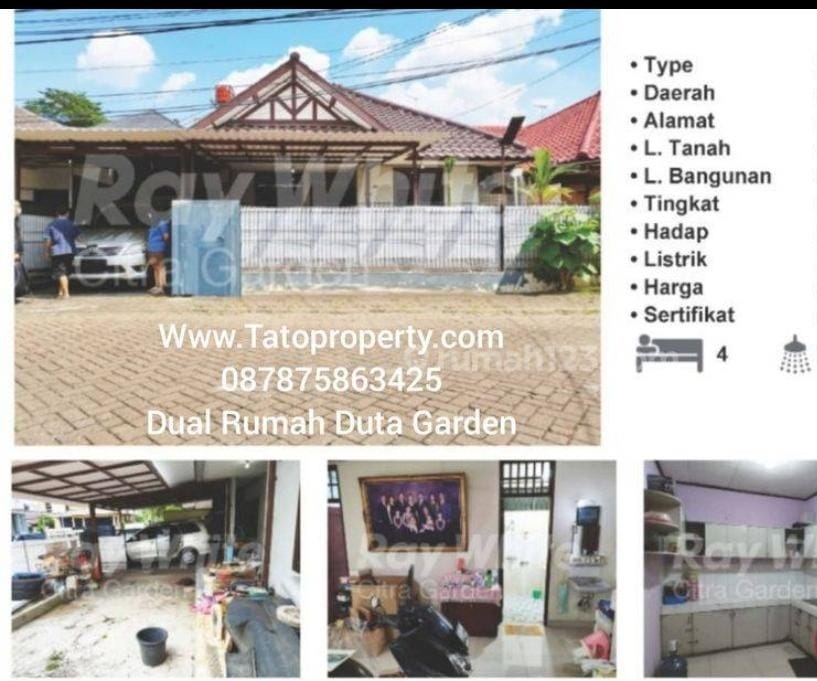 Jual Rumah Duta Garden luas 300 meter di Citra Tato 087875863425
